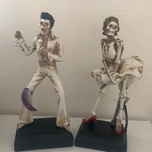 Halloween Ghoulish Elvis and Marylyn Monroe.